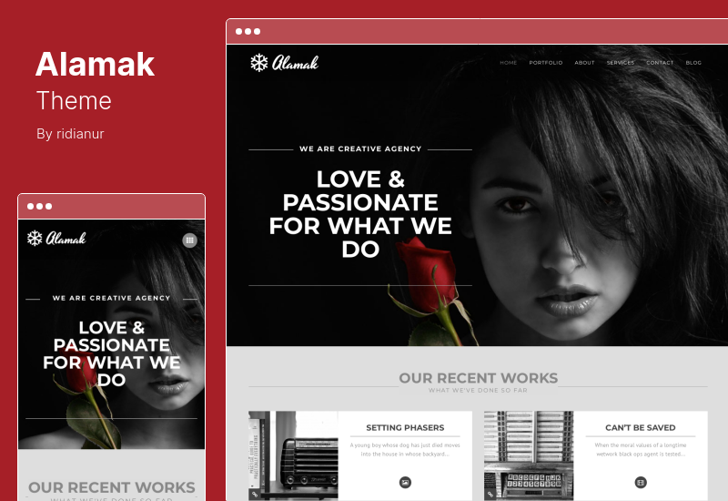 Alamak Theme - Tema Portofolio Satu Halaman Responsif