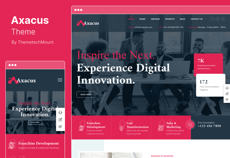 ธีม Axacus - Business Agency WordPress Theme