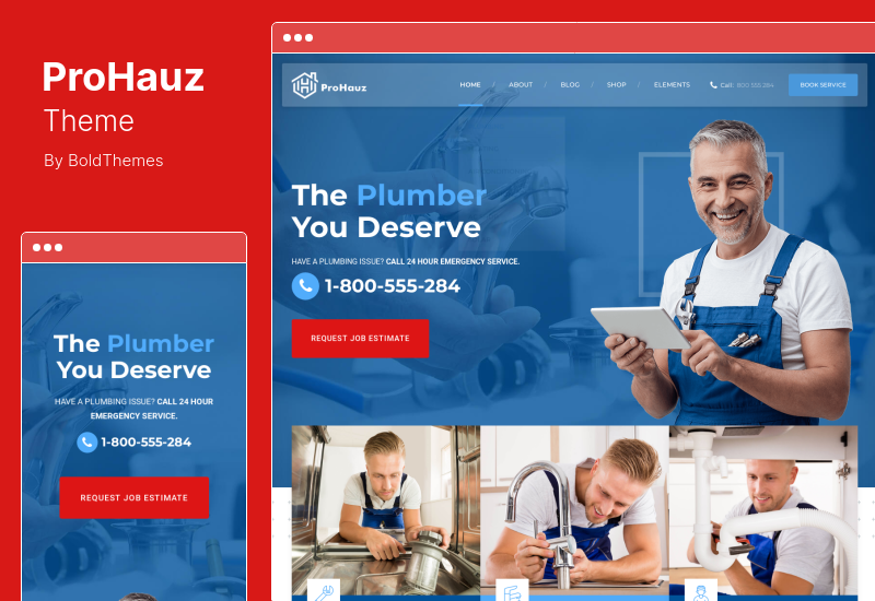 ProHauz Theme - Handyman Plumber WordPress 主题