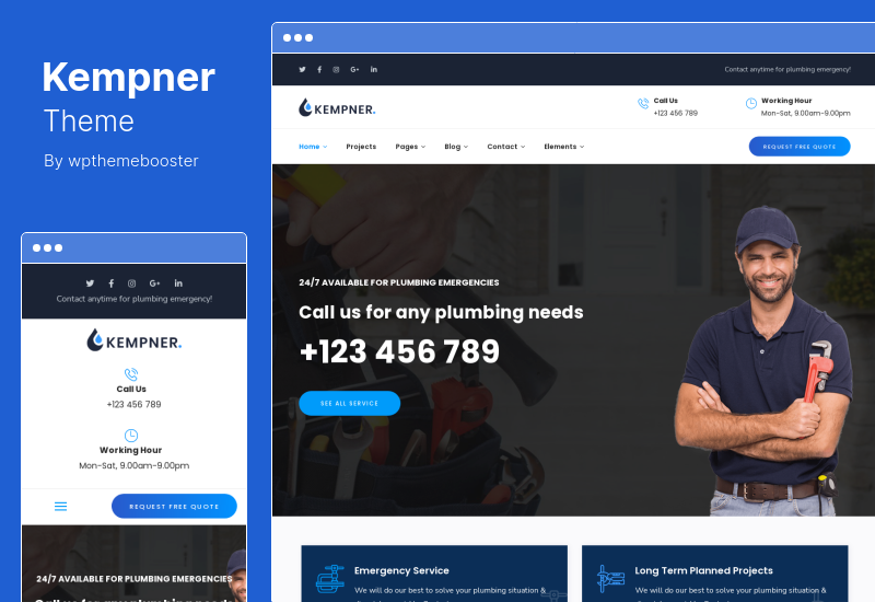 Kempner 主题 - 水管工 WordPress 主题