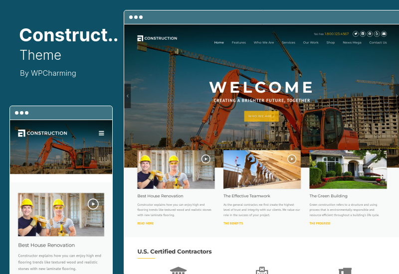 Thème de la construction - Thème WordPress pour la construction et la construction