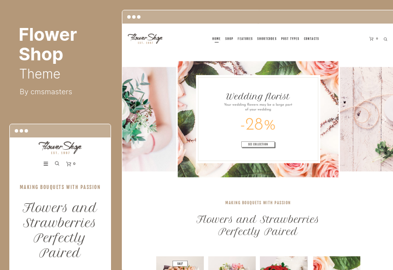 Flower Shop Theme - Dekorationsgeschäft und floristisches WordPress-Theme