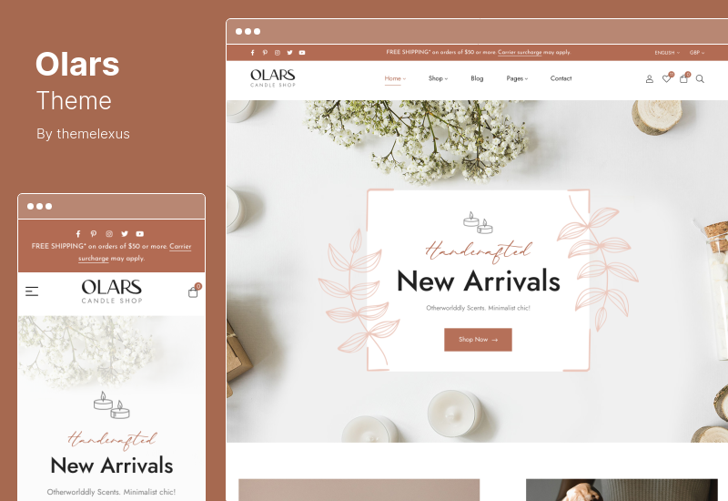 Olars Theme - Candle Handmade Shop WordPress und WooCommerce Theme