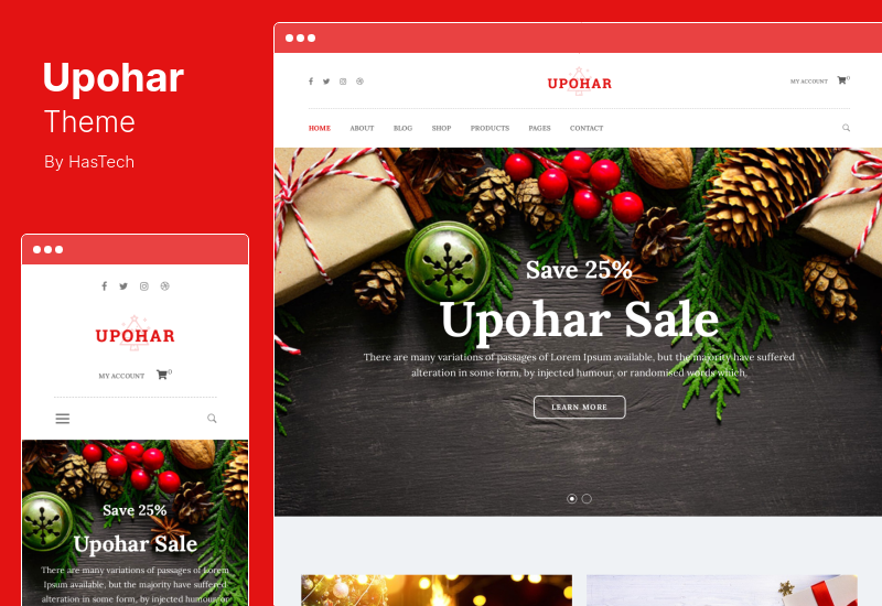 Upohar Theme - Weihnachts-WooCommerce-Thema