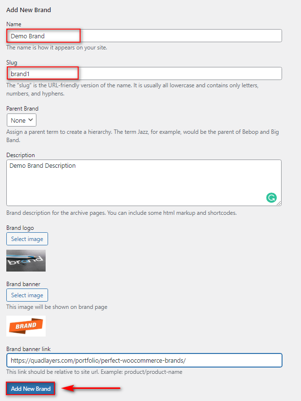 将品牌添加到 WooCommerce 完美品牌 woocommerce