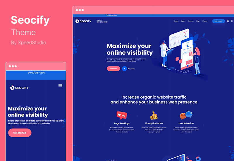 ธีม Seocify - SEO Digital Marketing Agency WordPress Theme