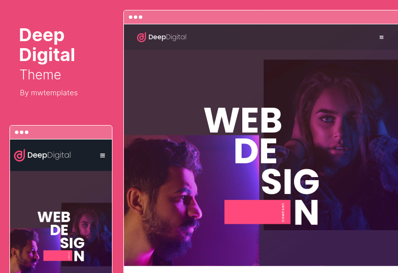 Tema DeepDigital - Tema WordPress para Agência de Web Design