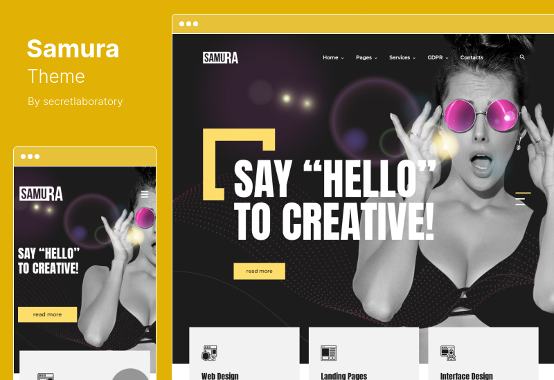 ธีม Samura - หน่วยงานออกแบบเว็บไซต์ WordPress Theme