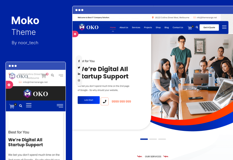 Moko 主题 - Creative Digital Agency WordPress 主题