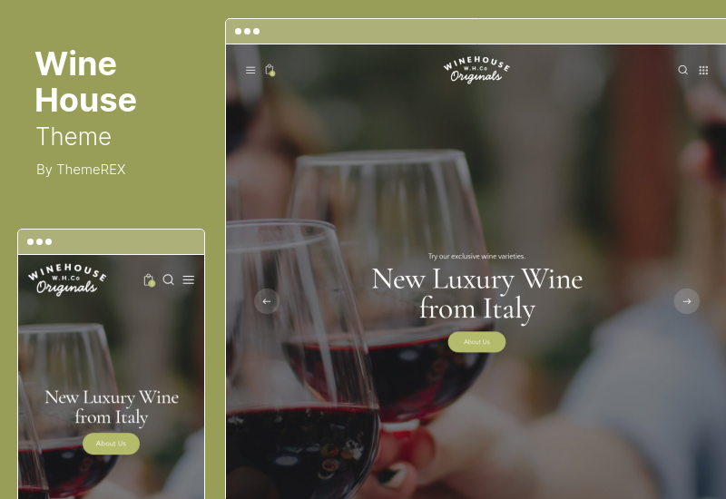 Wine House Theme - Weingut und Restaurant Spirituosengeschäft WordPress Theme