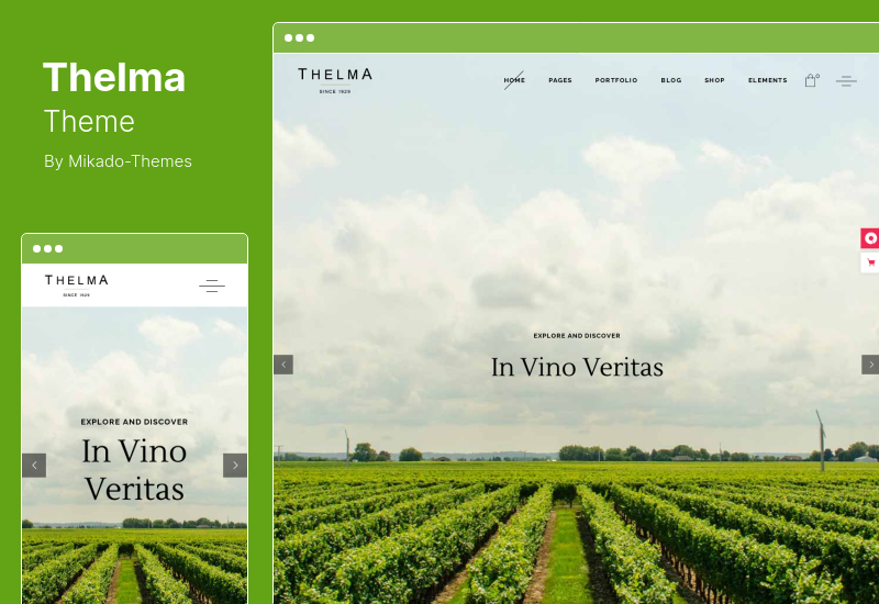 Thelma テーマ - Winery WordPress テーマ