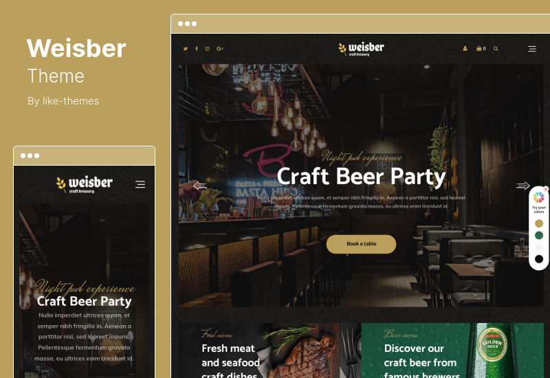 Weisber Theme - Craft Beer & Brewery WordPress-Theme