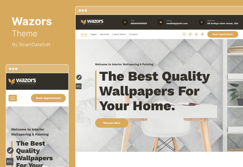 Wazors Teması - Boyama ve Duvar Kağıdı WordPress Teması