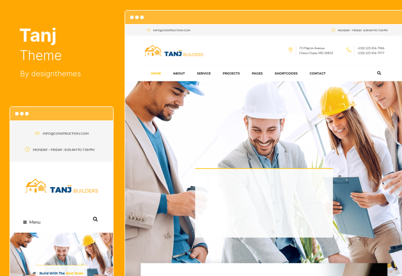 Tanj Teması - İnşaat WordPress Teması