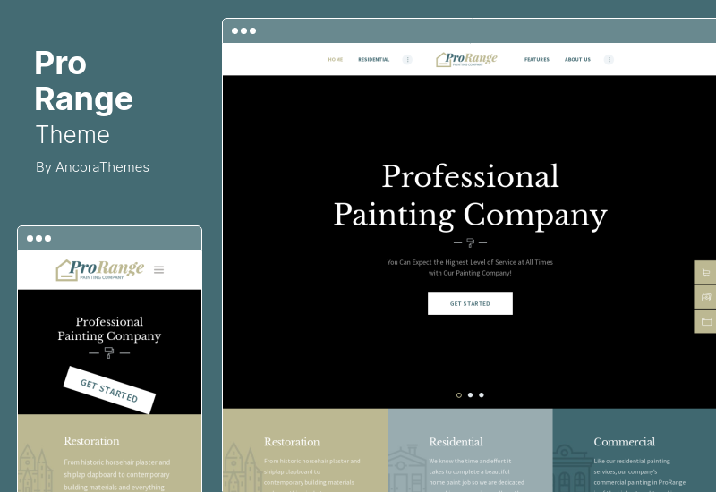 ProRange テーマ - 塗装 & リノベーション建設会社の WordPress テーマ