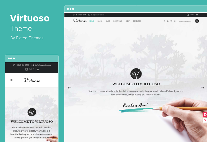 Virtuoso 主題 - 藝術家 WordPress 主題