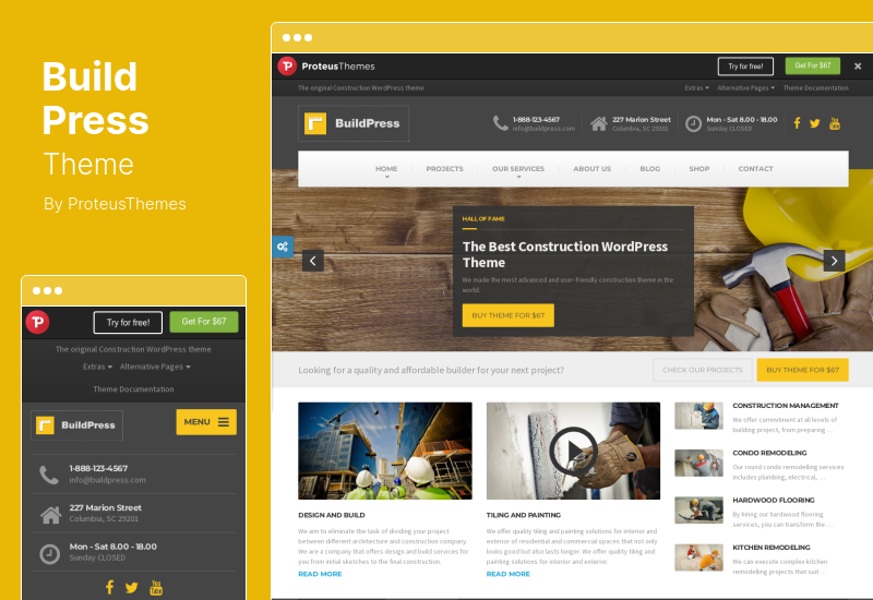 Thème BuildPress - Thème WordPress polyvalent pour la construction et le paysage