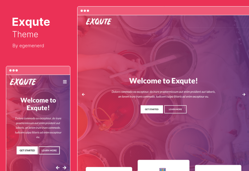 Exqute 主題 - 繪畫公司 WordPress 主題