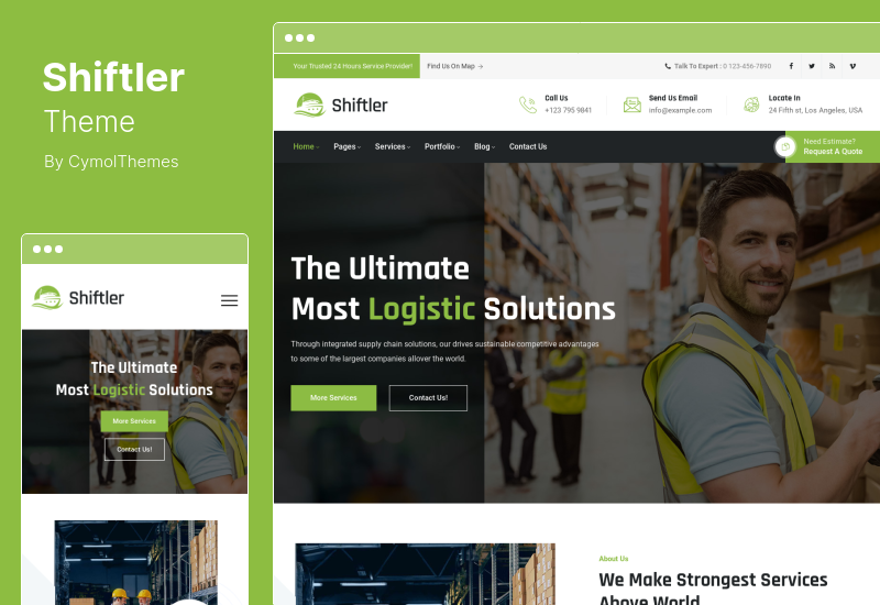 Tema Shiftler - Tema de WordPress para transporte y logística