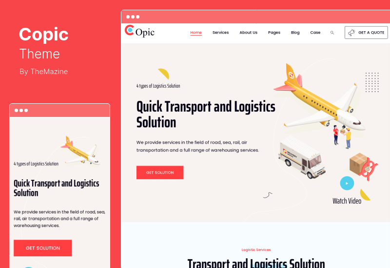 Copic Theme - Transport Logistics WordPress テーマ