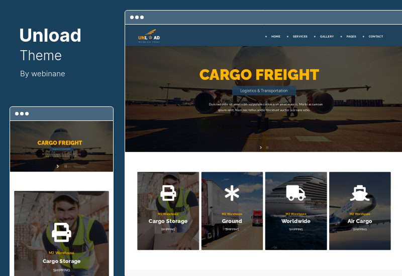 Unload Teması - Kargo, Nakliye, Lojistik, Kamyon Taşımacılığı, Depo ve Nakliye WordPress Teması