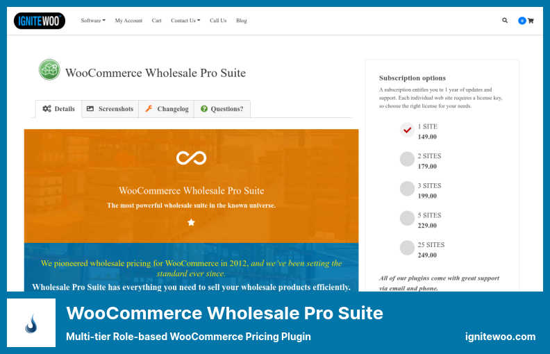 البرنامج المساعد WooCommerce Wholesale Pro Suite - مكون إضافي لتسعير WooCommerce قائم على الأدوار