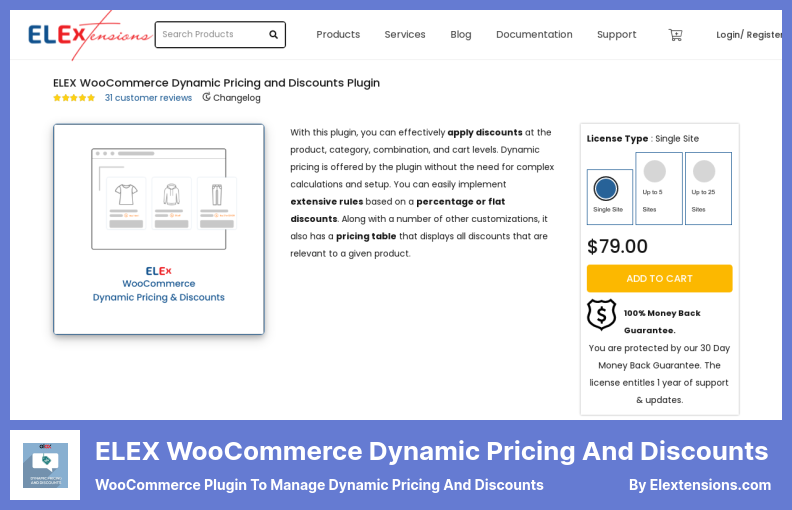 ELEX WooCommerce Dynamic Pricing and Discounts Plugin - Plugin WooCommerce pour gérer les prix dynamiques et les remises