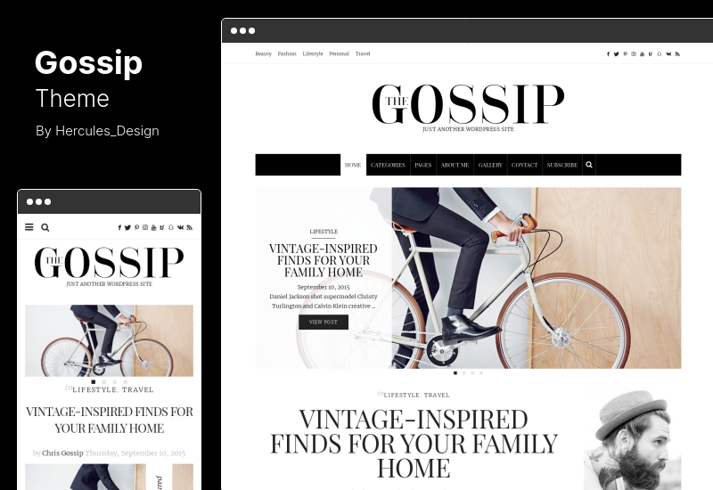 Gossip Theme - Tema de WordPress para blog personal puro y simple