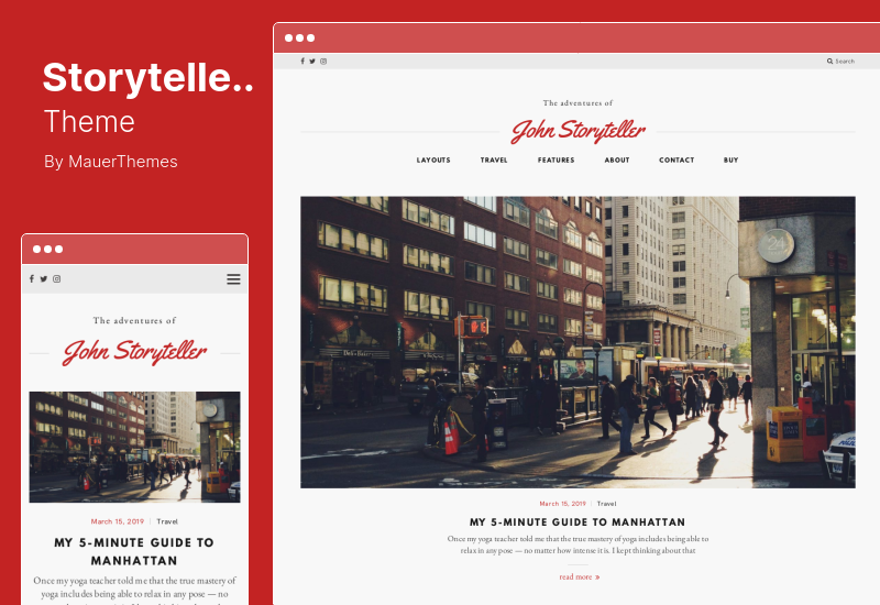 Storyteller Theme - Un tema de WordPress para un blog narrativo