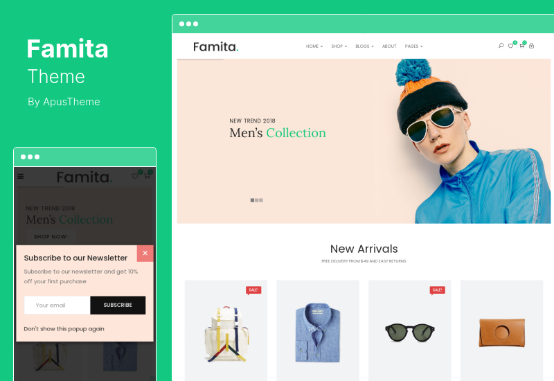 سمة Famita - سمة WooCommerce WordPress بسيطة