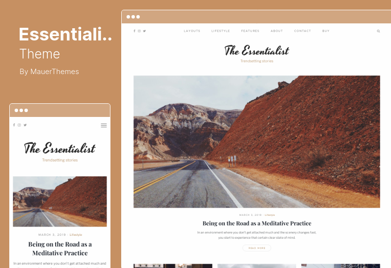 Essentialist Theme - Un tema de WordPress para un blog narrativo