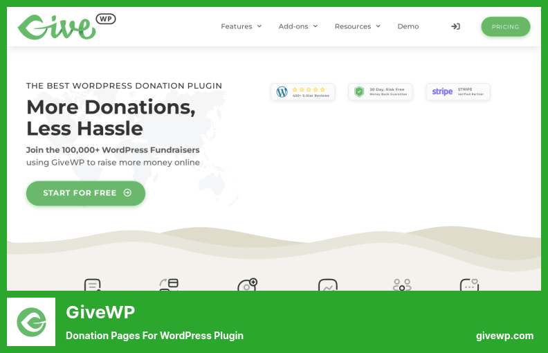 GiveWP 插件 - WordPress 插件的捐贈頁面