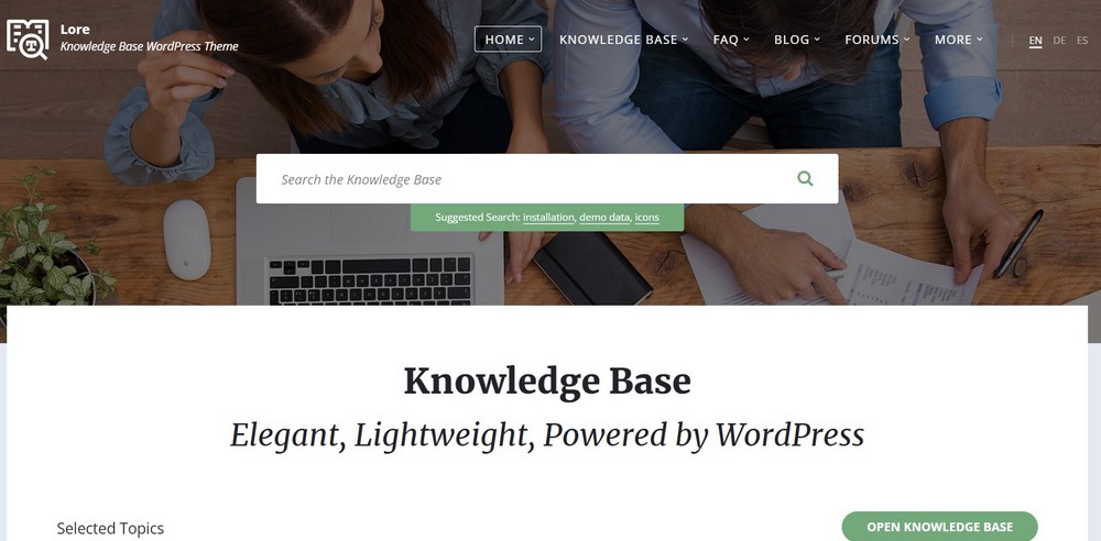 Lore wiki wordpress teması.