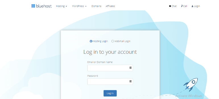 Login Bluehost