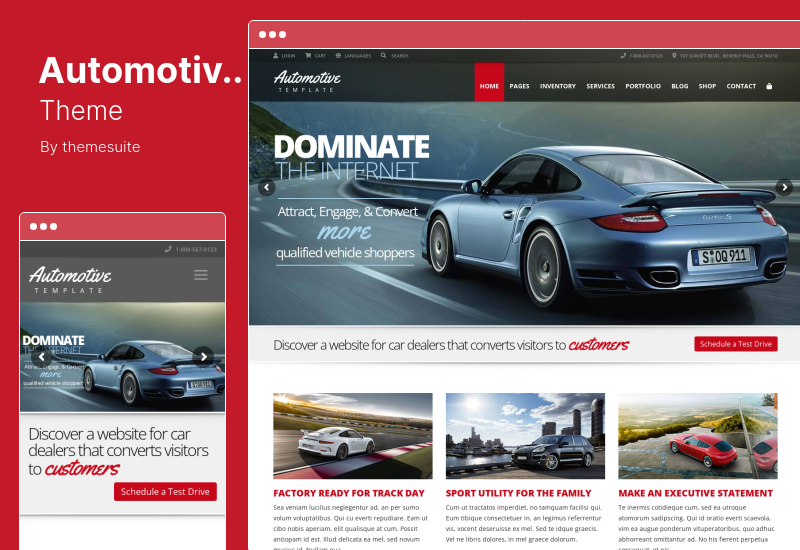 Tema automotriz - Tema de WordPress para negocios de concesionarios de automóviles