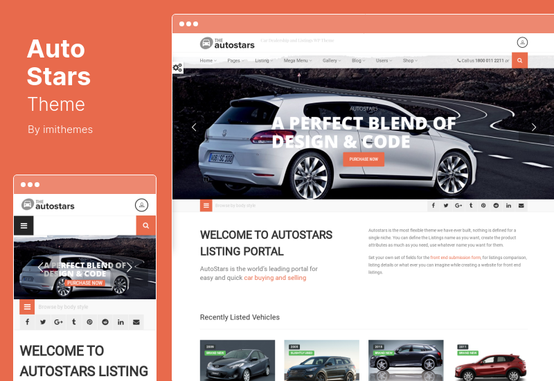 Thème Auto Stars - Thème WordPress pour concessionnaires automobiles et annonces