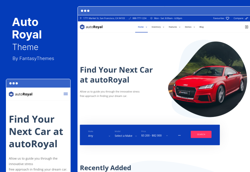 AutoRoyal 主題 - 汽車 WordPress 主題