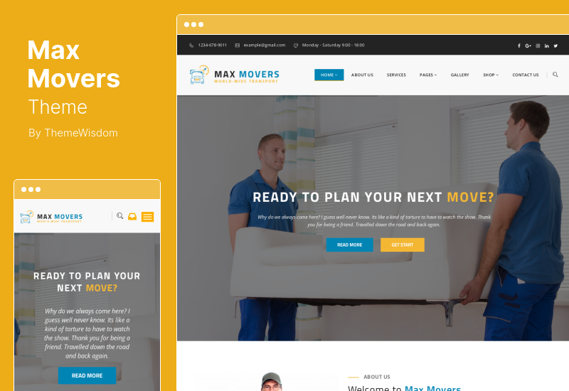 Max Movers 테마 - 이사업체 WordPress 테마