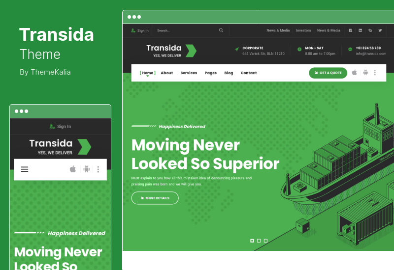 Transida テーマ - 物流 WordPress テーマ