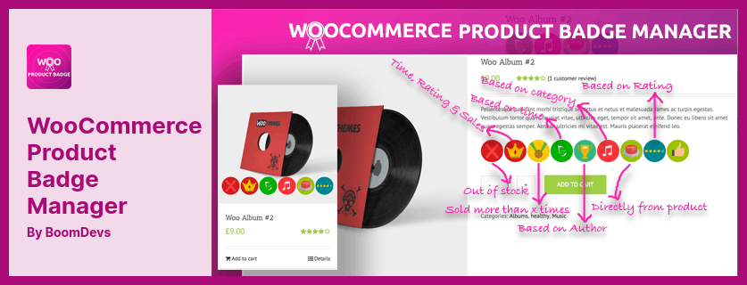 Wtyczka menedżera odznak produktów WooCommerce - Nieograniczona konfiguracja odznak produktów WooCommerce