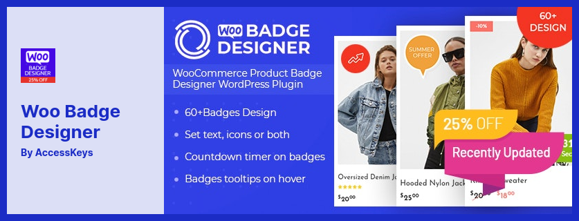 Плагин Woo Badge Designer - потрясающие значки для плагина списков продуктов WooCommerce