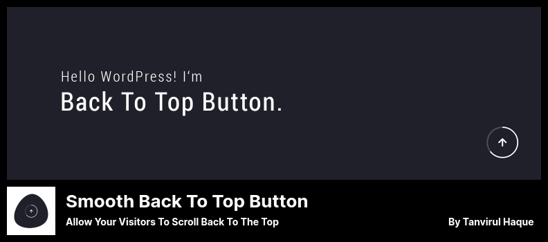 Smooth Back To Top Button Plugin - Permiteți vizitatorilor dvs. să deruleze înapoi în partea de sus