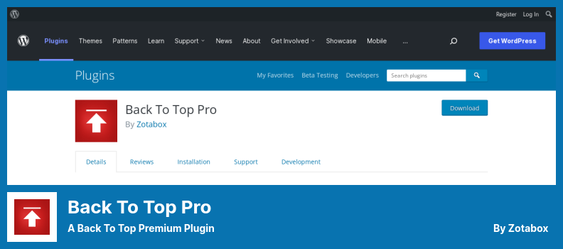 Back to Top Pro Plugin - un Back to Top Premium Plugin