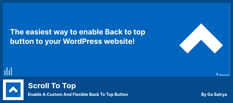 Плагин Scroll To Top — активируйте пользовательскую и гибкую кнопку Back to Top
