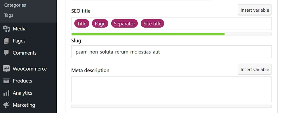 Modification de la méta description d'un article à l'aide de Yoast SEO