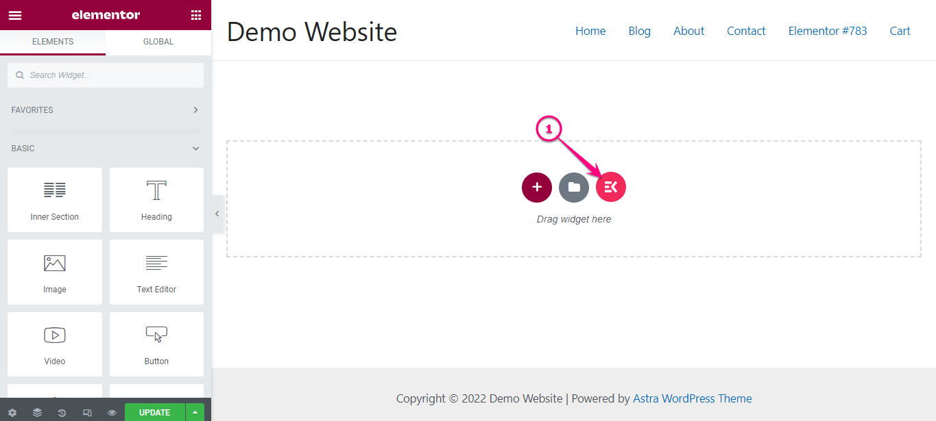 Tambahkan template dengan Elementskit untuk membuat halaman untuk membangun situs multibahasa