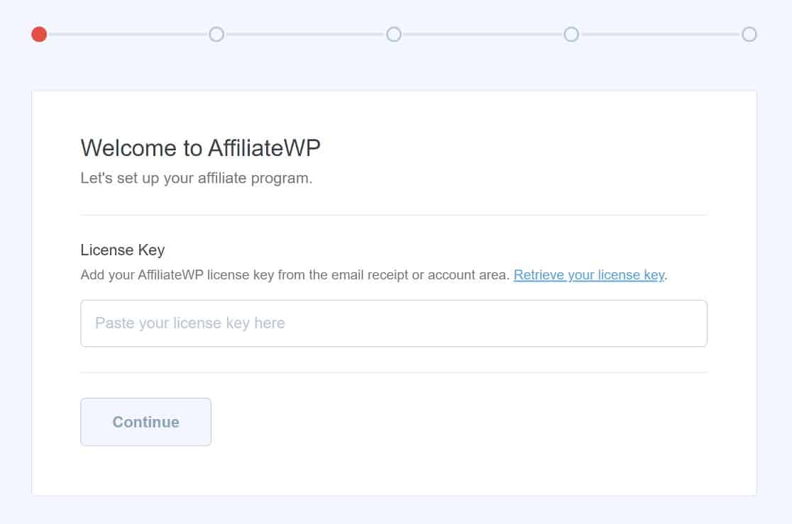 affiliatewp setup wizard