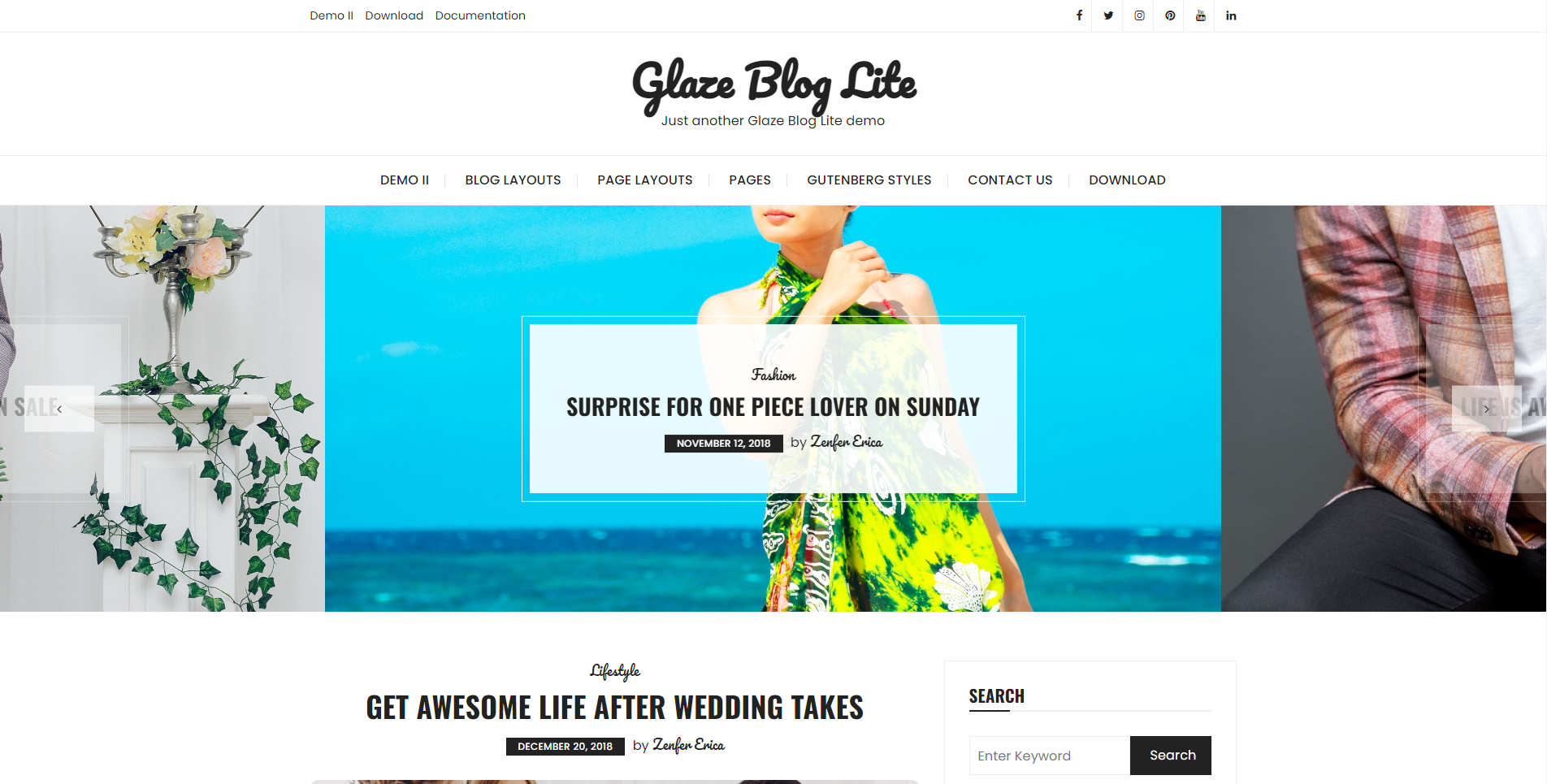 Glaze ブログ Lite - ファッション WordPress テーマ