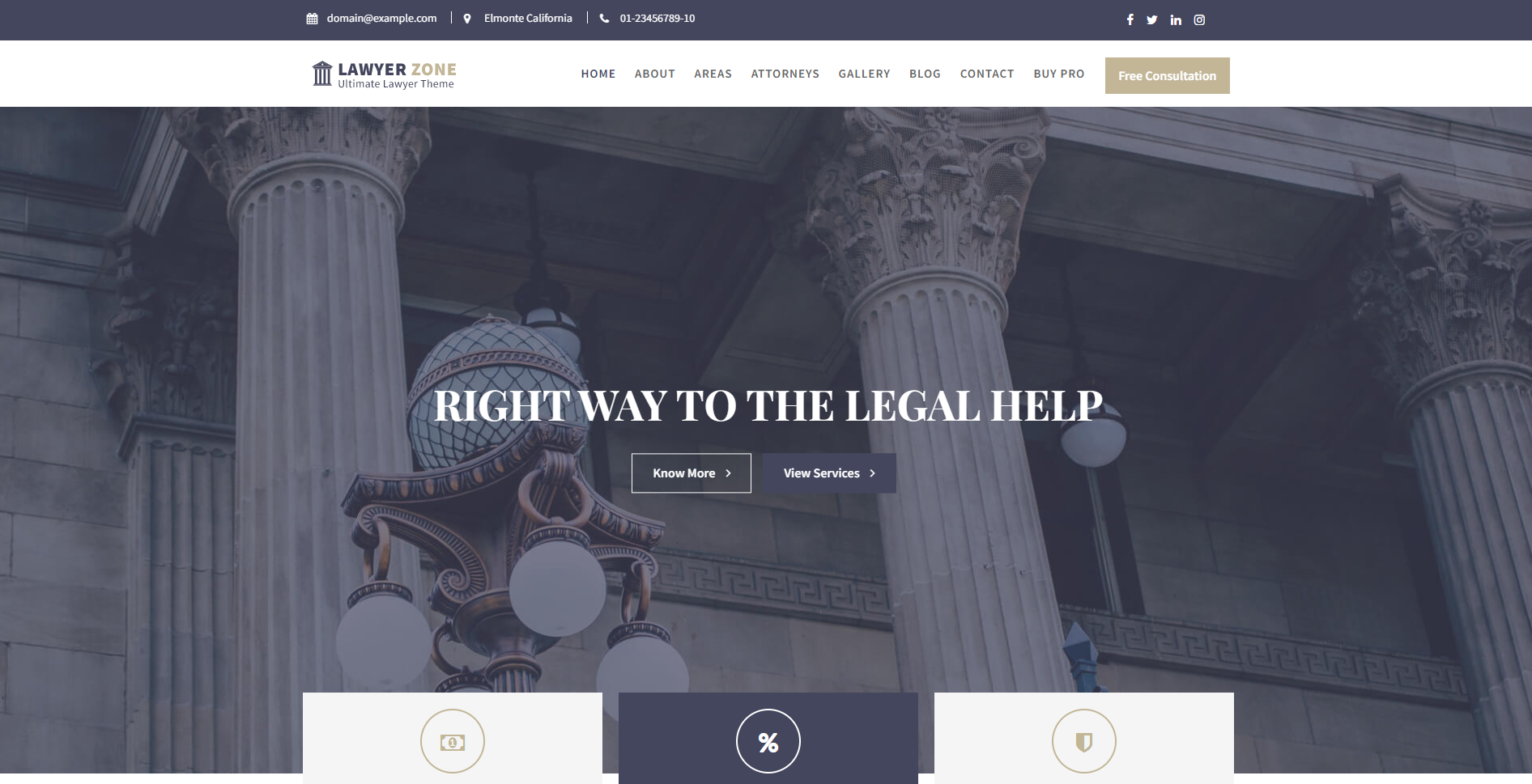 Lawyer Zone - melhores temas de wordpress de advogado grátis