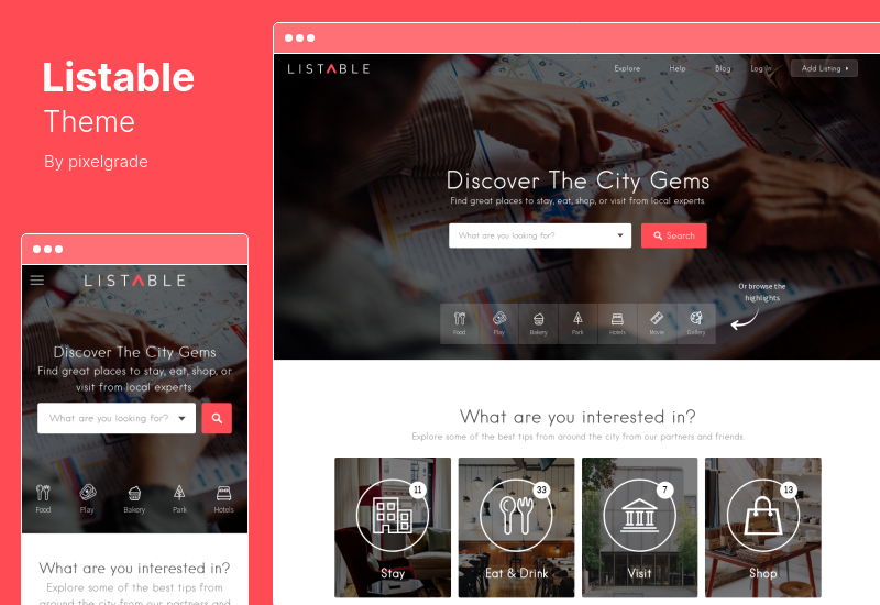 Listable Theme - Un tema de WordPress de directorio amigable